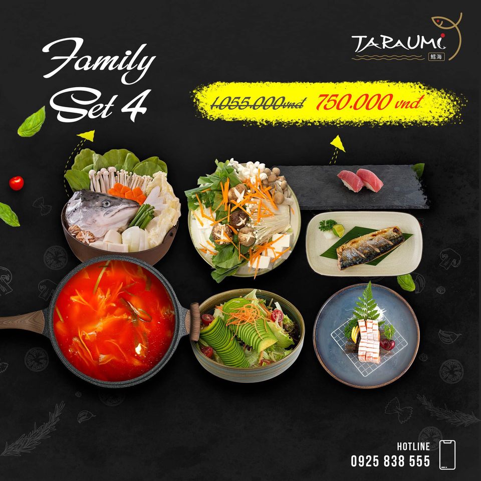 Family set 4 của nhà hàng Taraumi
