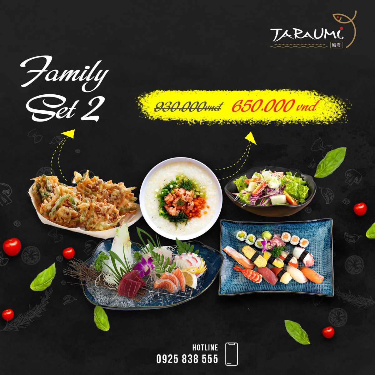 Family set 2 của nhà hàng Taraumi